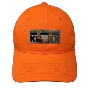 Killik Snapback Orange One Size Hat Hunting Antler Patch Logo Outdoor Deer Gear